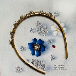 NEW! Henri Bendel Gold/Crystal Headband